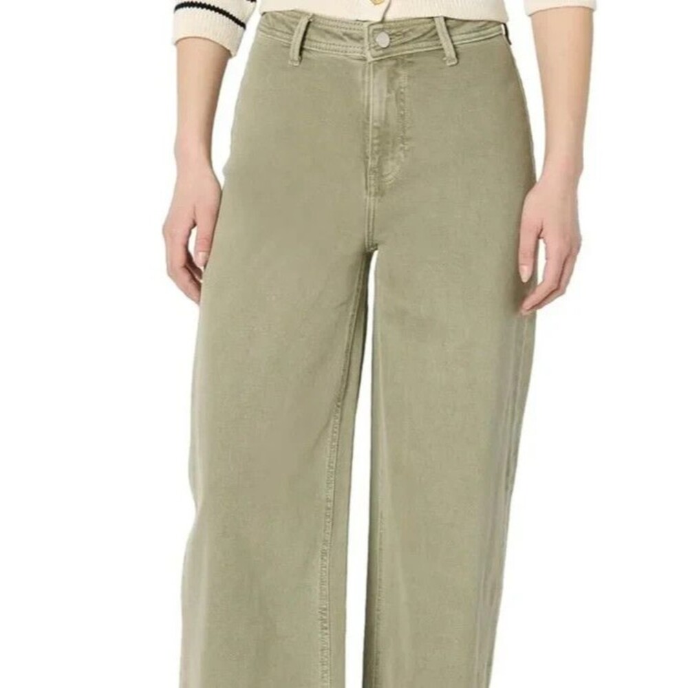 Women's Kori Relaxed Wide Leg Pants Desert Sage Size 32 High Waisted Palazzo